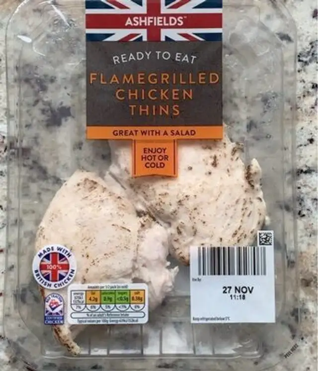 Flame grilled chicken thins