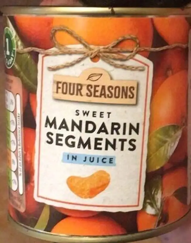 sweet mandarin segments in juice