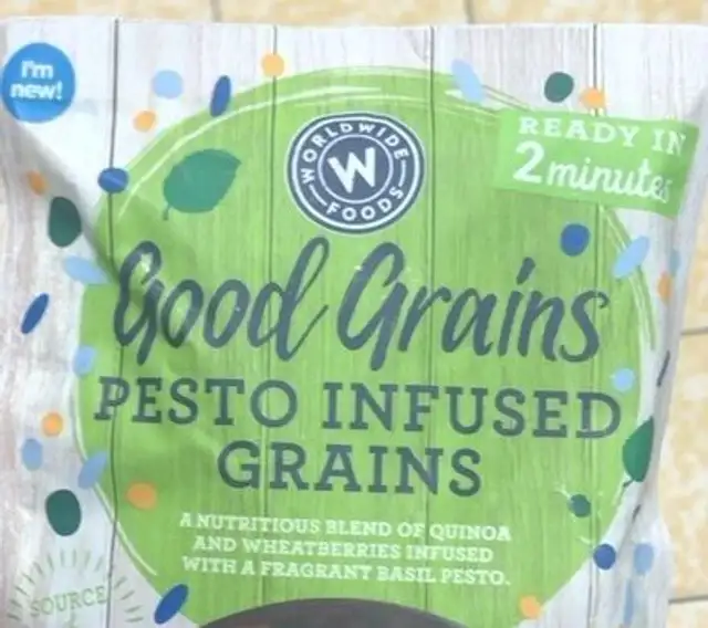 Pesto infused grains