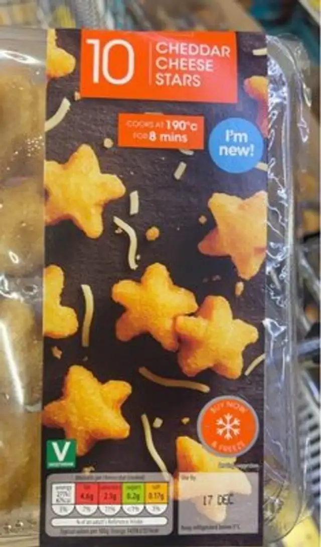 Cheddar cheese stars