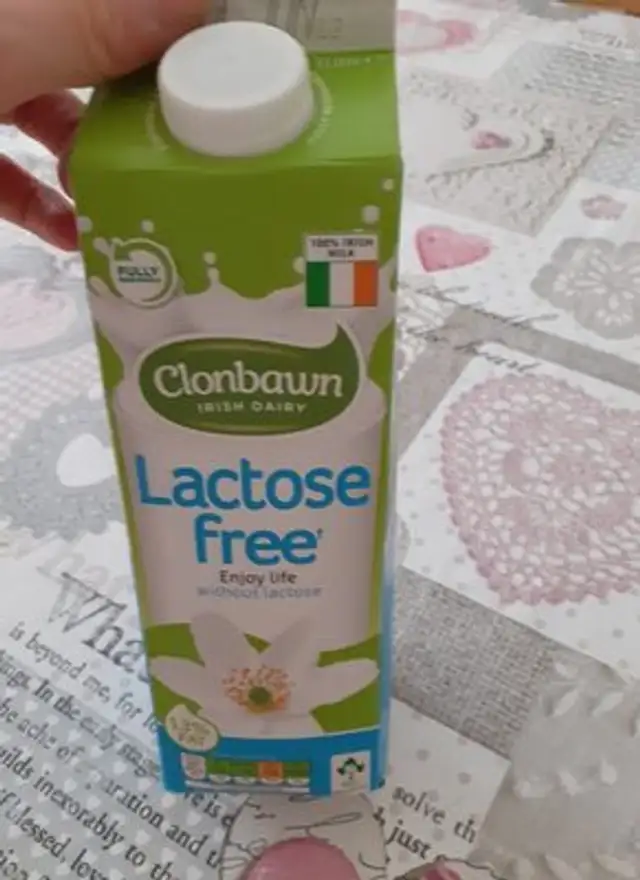 Lactose free milk ingredients label