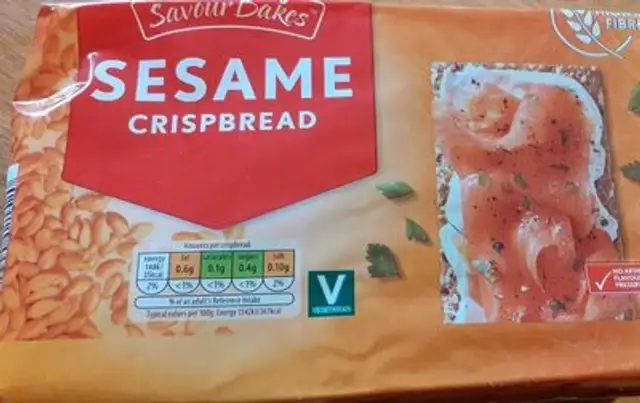 Sesame crispbread