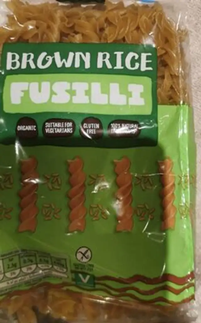 Brown rice pasta
