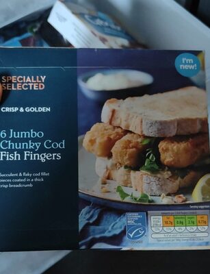 Jumbo chunky cod fish fingers