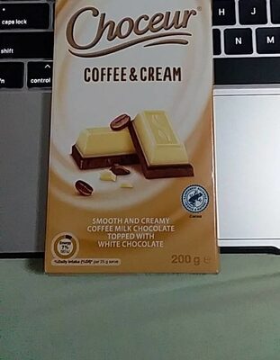 Coffee and Cream Choclate front packaging