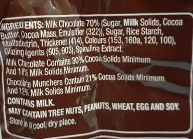 Unknown ingredients label