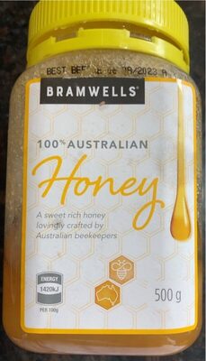 100% australian honey front packaging