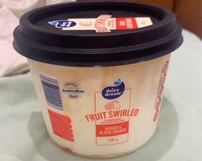 Fruit swirled mango yogurt