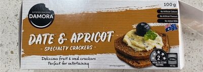 Date and Apricot Crackers front packaging