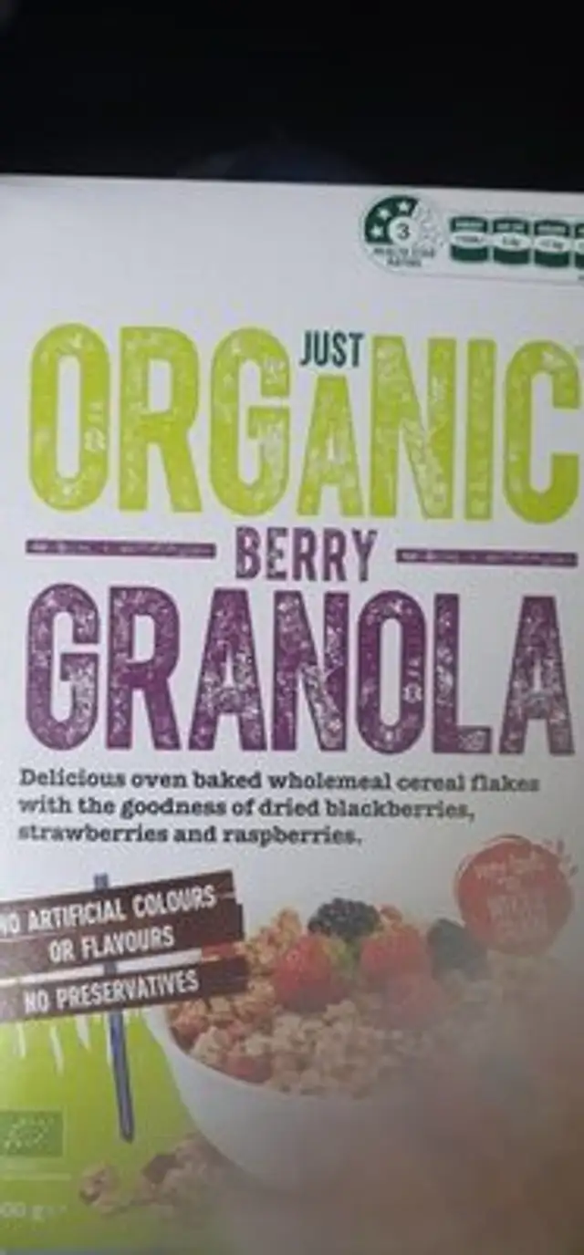 Just organic berry granola