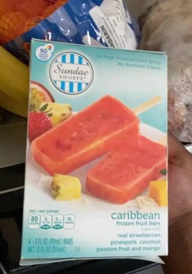 Caribbean frozen fruit bars