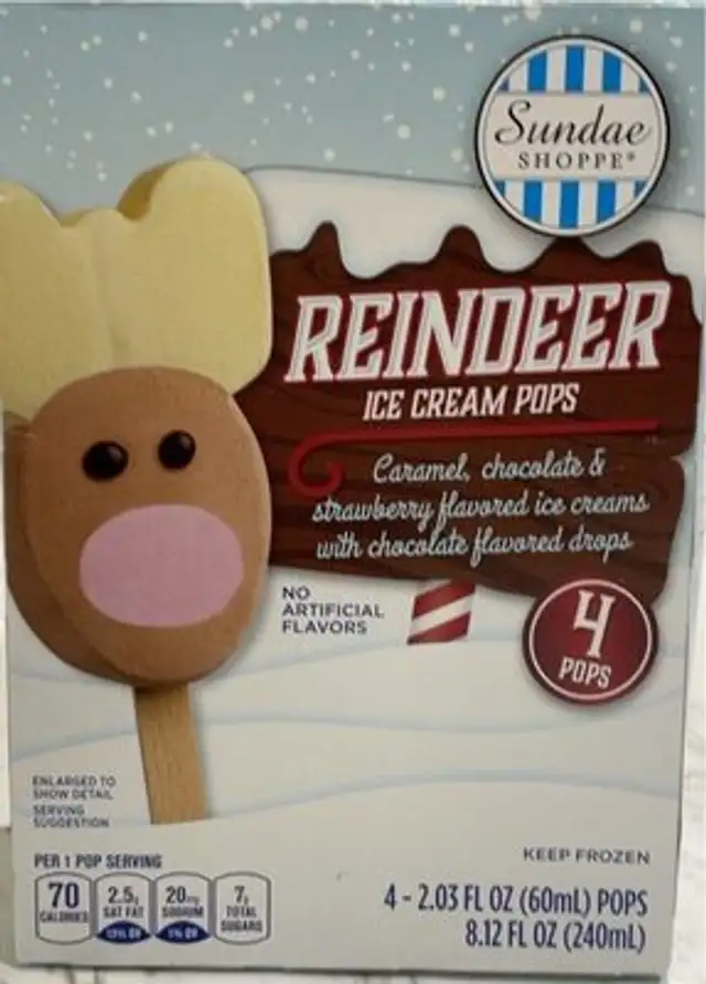 Reindeer ice cream pops