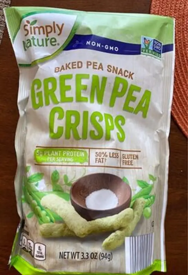 Green pea crisps