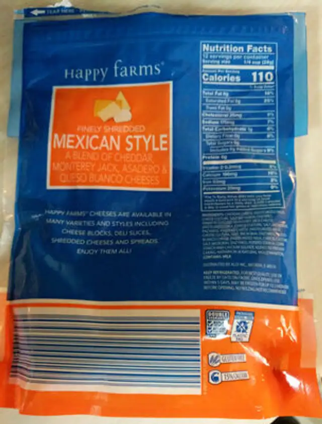 MEXICAN STYLE ingredients label