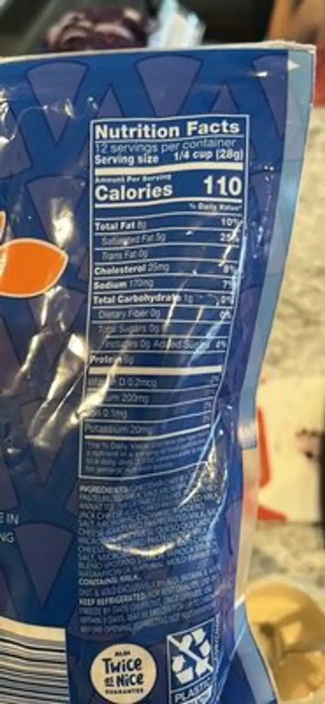 MEXICAN STYLE nutrition facts table