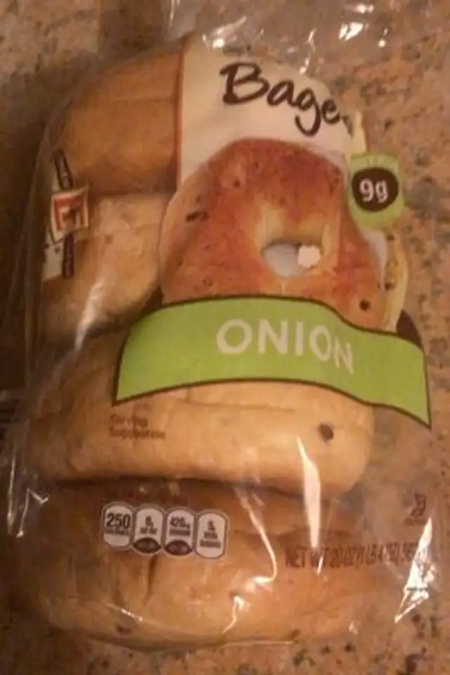 Presliced onion bagels