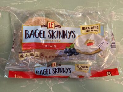 Bagel Skinnys Plain Bagels front packaging
