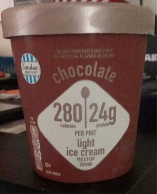 Chocolate light ice cream
