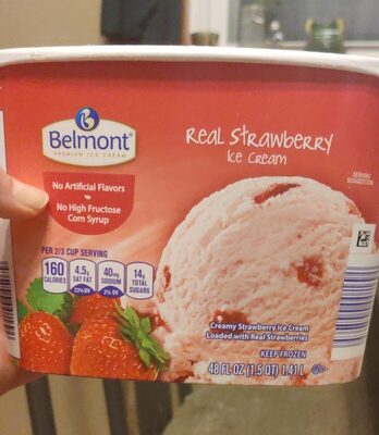 Real Strawberry Ice Cream front packaging