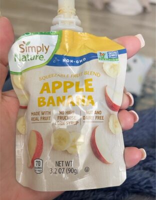 Apple banana squeezable fruit blend