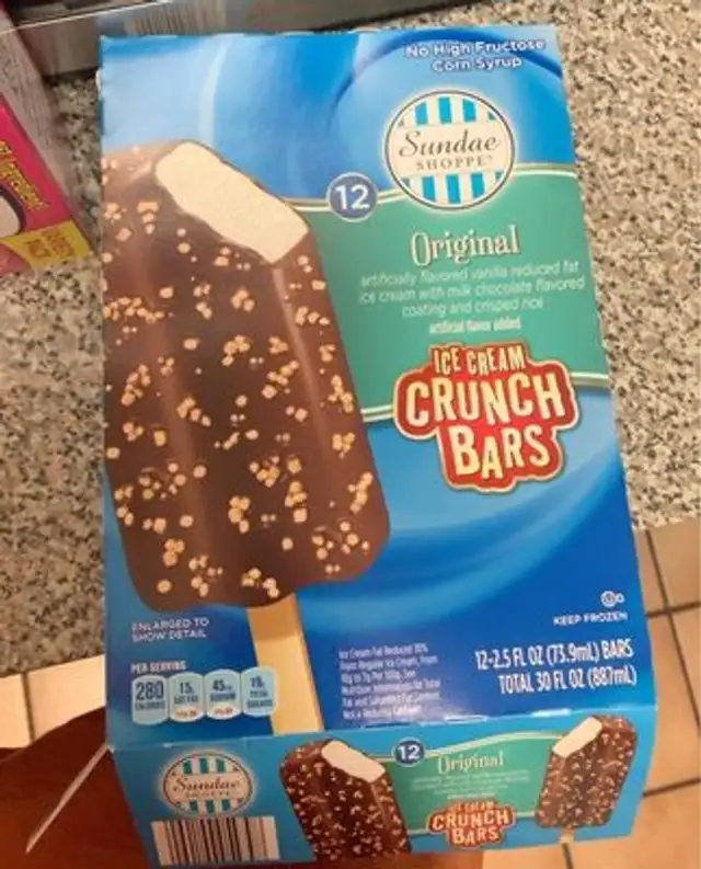 Ice cream crunch bars