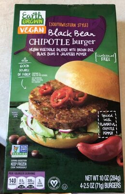 black bean chipotle burger front packaging