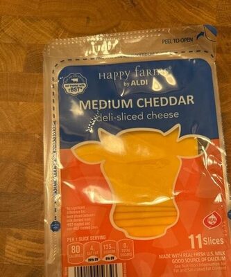 Medium cheddar  deli-sliced cheese