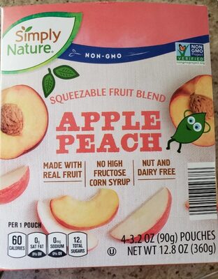 Apple Peach - Squeezable Fruit Blend front packaging