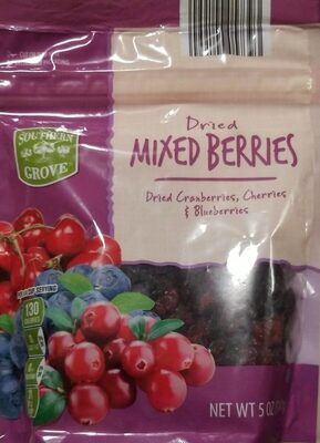 Dried mixed berries front packaging