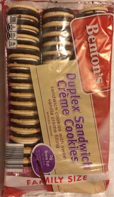Duplex sandwich crème cookies