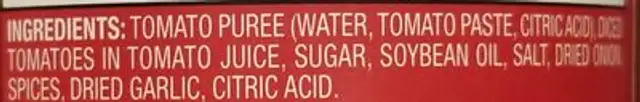 marinara ingredients label