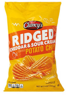 Ridged Cheddar And Sour Cream Potato Chips
