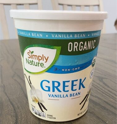 Organic greek vanilla yogurt