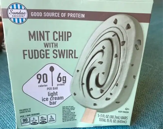 Mint chip with fudge swirl