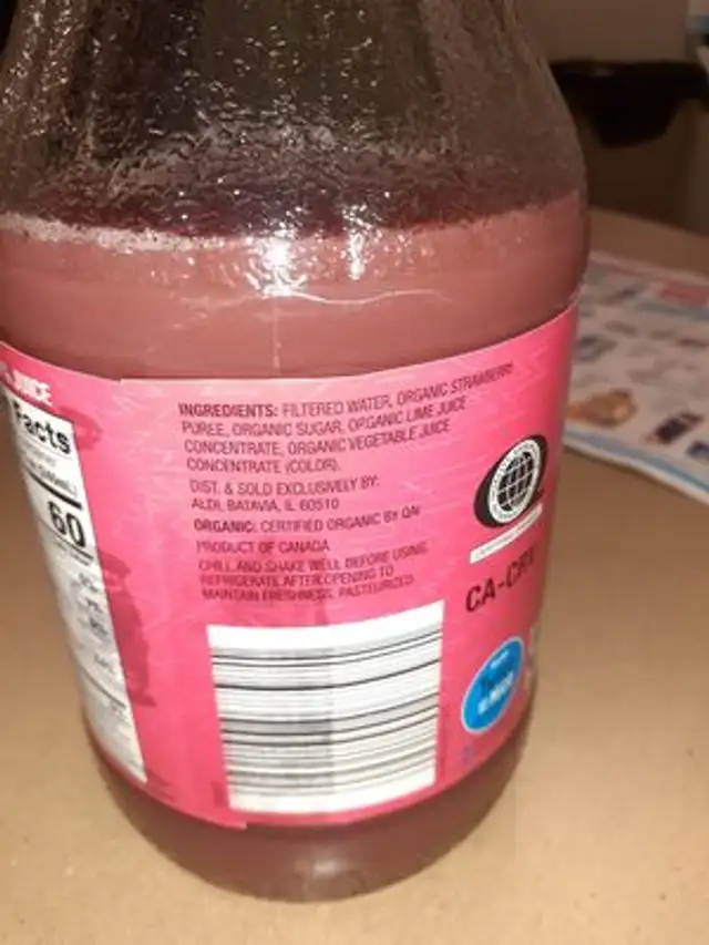 Unknown ingredients label