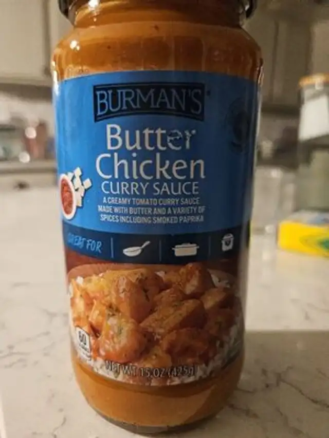 Butter chicken curry sauce front packaging