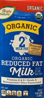 2% Organic Reduced Fat Milk