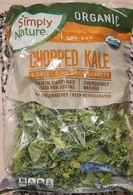 Organic chopped kale front packaging