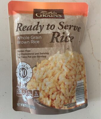 Ready to serve whole grain brown rice front packaging