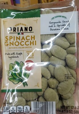 Spinach gnocchi front packaging
