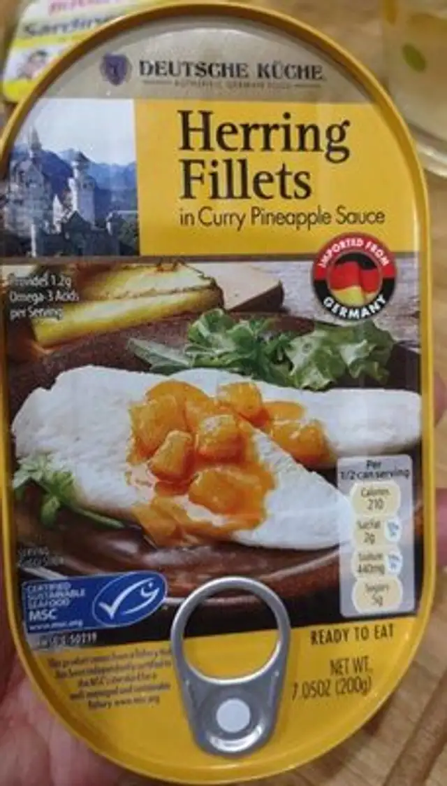 Herring Fillets in Curry Pineapple sauce