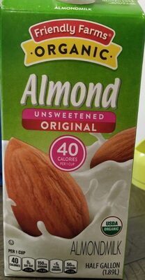Almond unsweetened original front packaging