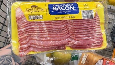 Thin sliced bacon front packaging