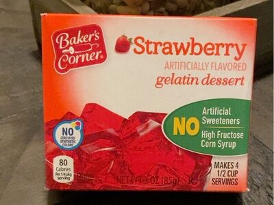 Strawberry gelatin dessert