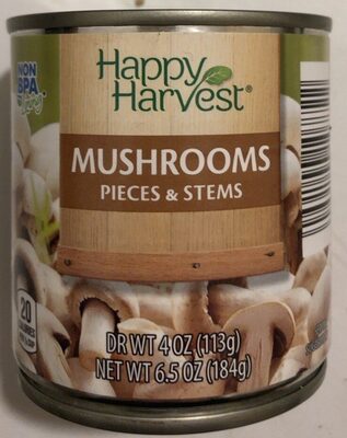 Mushrooms Pieces & Stems front packaging