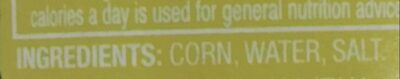 Sweet corn kernel ingredients label