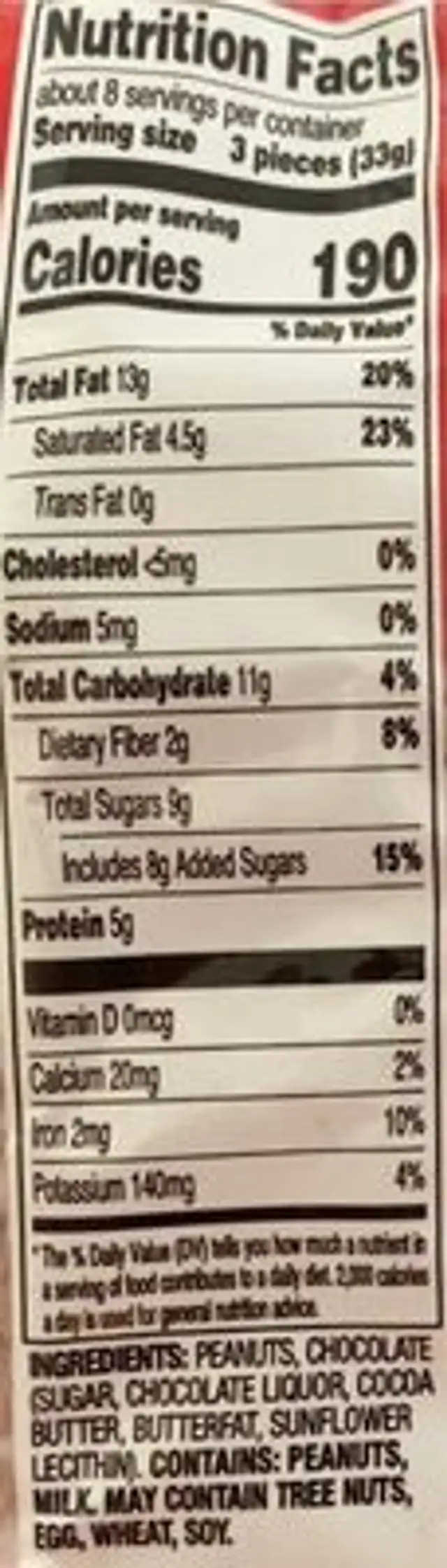 Erdnussberge peanut clusters with dark chocolate nutrition facts table