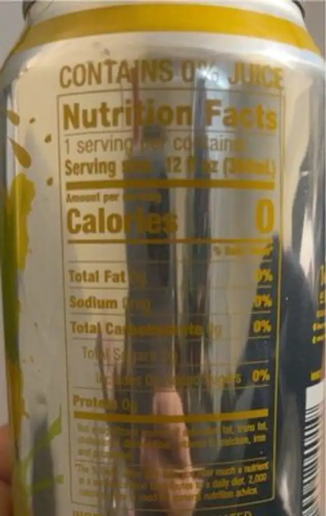 Belle Vie nutrition facts table