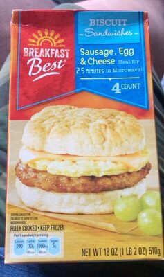Sausage, Egg & Cheese Biscuit Sandwich front packaging