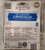 Capocollo cured pork